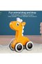 Giraffe Pull Along Toy Push Walk Toy with Sound Educational Toddler Toy for Kids 1+ Years Baby - 5