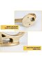 Coat hooks - 5 pieces gold vintage aluminium double wall hooks with screws - 3