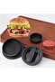 1-Piece 3-in-1 Hamburger Press - Burger Patty Mold - Bacon Press - Suitable for Chives, Beef and Vegetables - Black - 4