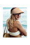 Women's foldable wide-brimmed straw sun hat, UPF 50+ sun protection brim - khaki - 3