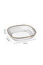 4-Piece Square Snack Plate Set, Transparent Multi-Purpose Appetizer & Fruit Tray for Kitchen & Dining (White) - 2