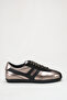 Bronze Women's Sports Shoes Retro Sneaker with Stitched Sole - 4