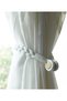 Four-piece curtain tieback set, magnetic curtain tiebacks, magnetic curtain buckles, magnetic curtain rings, curtain ties for curtain decoration. - 4