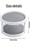 360° Rotating Double-Layer Round Spice Rack, Kitchen Drawer & Refrigerator Rotating Tray Shelf, Gray, 24.8x15.3 cm - 3