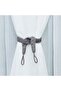 Curtain tiebacks - 2-pack - Cotton rope - Gray - 66 cm long - 3