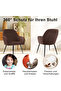 2-Piece Set Universal Armchair Covers Removable Washable for Dining Chairs Kitchens Restaurants Banquets Weddings Brown - 4