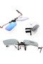 - Sunglasses attachment - polarized clip-on sunglasses - flip-up rimless myopic sunglasses - unisex - 2 pieces - fits over prescription glasses - 4