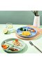Child-safe 4-piece set – 23cm – 3 compartments – Microwave safe, dishwasher safe - 6