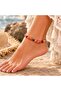 Natural Agate Stone Anklet Women's Broken Stone Bohemian Summer Anklet
