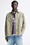 Washed-look twill overshirt
