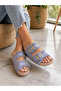 Trendy Women's Washable Fabric Double Buckle Soft Sole Slippers - 2