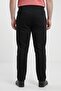 Men Regular Fit Plain Straight Leg Pants, Black - 3