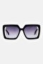 Women SJC027 Square Sunglasses, Black