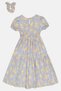 Toddlers Girl 2 Pieces Floral Print Dress And Headband, Multicolor - 3