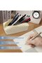 School office pencil case with zipper aesthetic floral bag for girls cosmetic bag and wallet (dark blue) - 5
