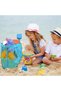 Blue mesh family beach storage bag, holds towels, toys and travel vacation essentials - 5