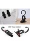 20 anti-slip wearable clips - 360° rotating clips - suitable for travel hats, scarves, socks, etc. (black) - 3