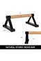 Wooden Parallette Push-Up Bars, Solid Wood Handstand Bars with Sturdy Metal Bracket, 500 Lbs Support Gym Fitness Calisthenics Equipment - 5