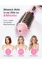 1.5-inch professional heated round brush, The pink version can be used as a curling iron, straightener, and blow-drying brush (for dry hair only) - 5