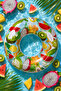 Melek Stationery 🍉 🍍 🥝   The Most Fun Thing about Summer: Inflatable Sea Ring with Fruit Pattern! ☀️ 🏖️   1 Piece - 2