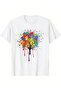 تي شيرت Drip Tree Paint Splash Art من Zany Brainy للجنسين
