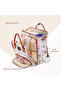 Multi-Pocket Diaper Backpack – Waterproof Baby Nappy Bag with Insulated Pockets & Anti-Theft Pocket, Rabbit Brown - 4