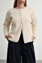 Women's Top Buttoned Soft Beard Knitwear Cardigan Glc1150