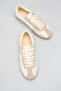 Beige Women's Sports Shoes Retro Sneaker with Stitched Sole - 3