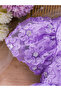 Girls Purple Embellished Mesh Dress - 4