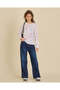 Senior Girls Navy Wide Leg Jeans - 5