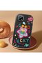Realme C21 Compatible Case Camera Protector Black Silicone Couple Phone Case Heart Pattern - 2
