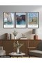 Claude Monet Themed 3 Piece Wooden Framed Painting Act - 4
