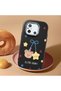 Redmi 12C Compatible Case Camera Protective Black Silicone Couple Phone Case with Bear Pattern - 2
