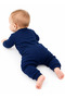 Unisex Newborn Indigo Soft Baby Rompers Stylish Baby Outfit Comfortable Daily Baby Wear - 2