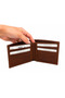 Genuine Leather Horizontal Tan Color Men's Wallet with Gift Box Mcz3003B - 3