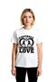 Women's Football Design Printed T-Shirt Unconditional Love Theme Relaxed Fit Casual Modern Stylish Comfortable