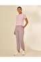 Women Pink Contrast Rib T Shirt - 5