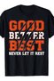 تي شيرت Good Better Best Never Let It Rest Motivation Bear Claws - 7