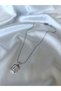 Women's Silver Color Stone Elegant Steel Necklace - 3