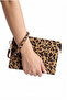 Sasha Leopard Patterned Faux Leather Clutch Women's Portfolio Handbag - 4