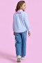 Stitch Print Shirt with Classic Collar and Long Sleeves - 3