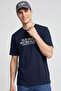 Printed T-Shirt with Crew Neck and Short Sleeves