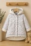 New Season Cool Fur Detailed, Zippered, Hooded Winter Plush Lined Baby Girl Coat-Mantle