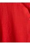 Özmarka New Season Red Textured Women's Shirt - 6