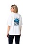 Women's Oversize T-Shirt Retro Space Theme Printed Relaxed Fit Casual Wear Collection Modern Stylish