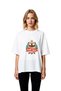 Pug Life Funny Dog Design Printed Women's Oversize T-Shirt