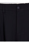 Navy Blue Relax Fit Gabardine Men's Pleated Trousers - 5