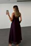Plum Pleated Maxi Dress 3413 - 4
