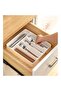 Cutlery storage box with dividers for knives, forks and spoons, white - 2