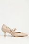 Comfortable Women's Shoes with Double Belt Detail - 2